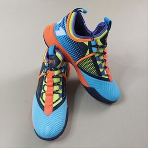 AND1 Basketball Shoes Men 8 Blue Orange Yellow Lightweight Athletic Sneakers NWT